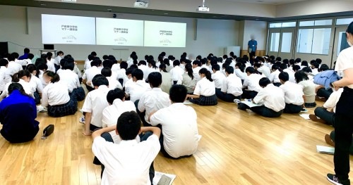 戸田東中学校　職場体験に向けたマナー講習会を承りました